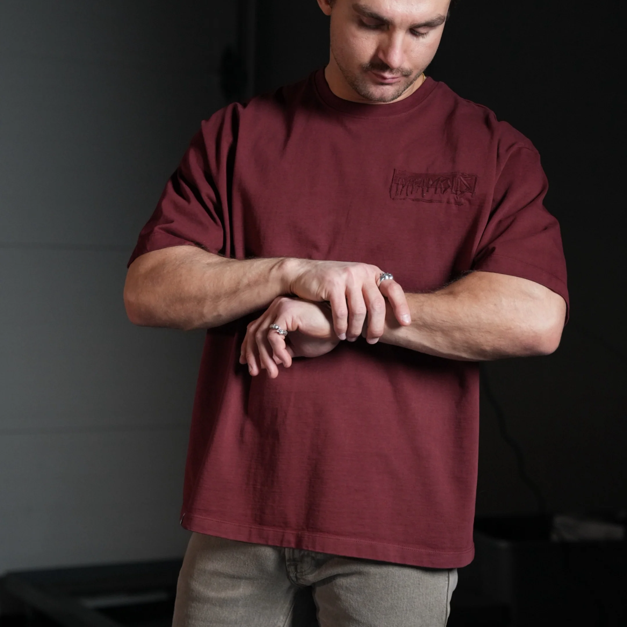 FOUNDATION TEE - RED WASH - Image 3
