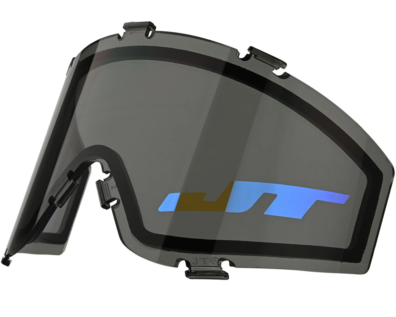 JT™ SPECTRA DUAL-PANE THERMAL REPLACEMENT LENS - SMOKE W/ BLUE MIRROR LOGO